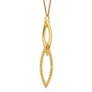 Sterling Silver Gold-plated D/C w/ 1.5in ext. Necklace - 18 in.