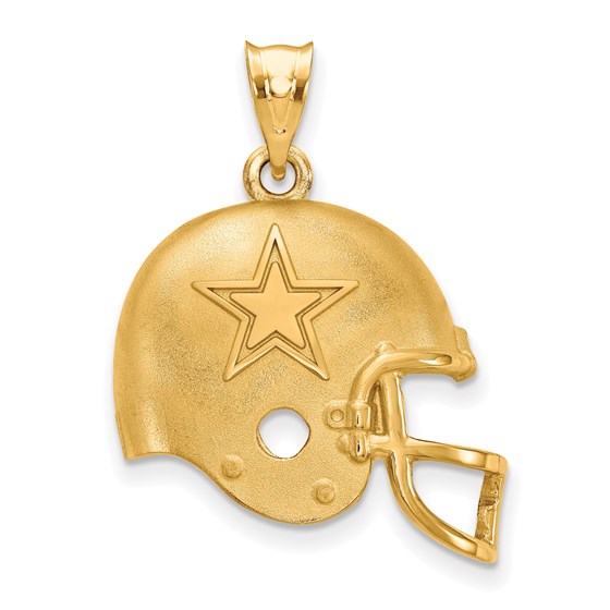 Sterling Silver Gold-plated Dallas Cowboys Football Pendant Sterling Silver Gold-plated Dallas Cowboys Football Pendant