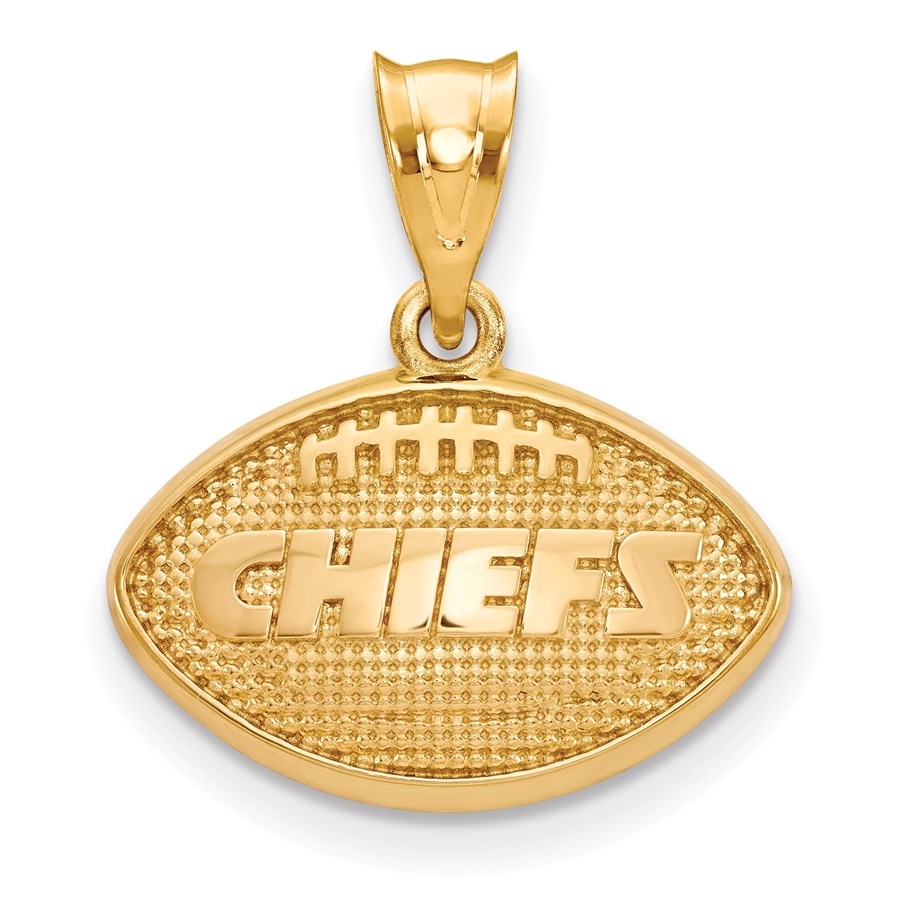 Buy Sterling Silver Goldplated Kansas City Chiefs Football Pendant APMEX