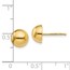 Sterling Silver Gold-plated Polished Button Earrings - 9 mm