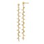 Sterling Silver Gold-plated Post Dangle Earrings - 80 mm