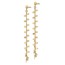 Sterling Silver Gold-plated Post Dangle Earrings - 80 mm