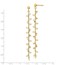 Sterling Silver Gold-plated Post Dangle Earrings - 80 mm