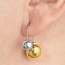 Sterling Silver & Gold-tone Dangle Earrings - 28 mm