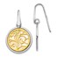 Sterling Silver Gold-tone MOP Dangle Earrings - 32 mm