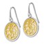 Sterling Silver Gold-tone MOP Dangle Earrings - 32 mm