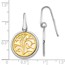 Sterling Silver Gold-tone MOP Dangle Earrings - 32 mm