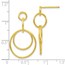Sterling Silver Gold-tone Polished Post Dangle Earrings - 30 mm