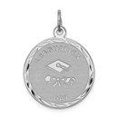 Sterling Silver Graduation Day Disc Charm -3273B