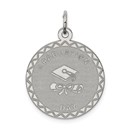 Sterling Silver Graduation Day Disc Charm -3274B