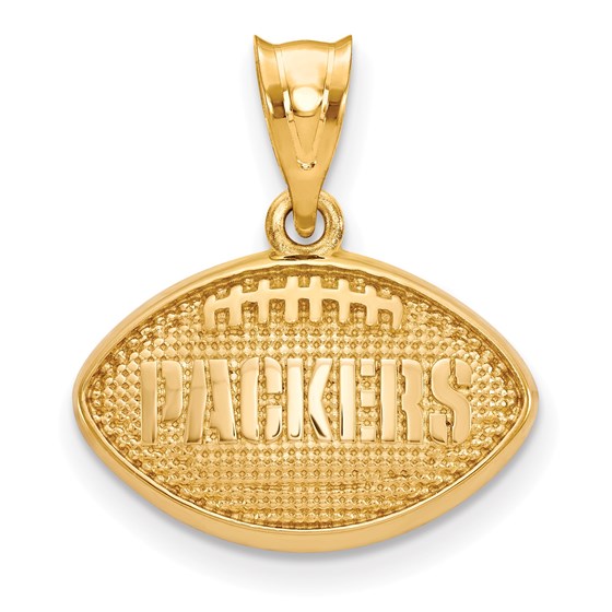 Sterling Silver Green Bay Packers Football with Pendant Sterling Silver Green Bay Packers Football with Pendant