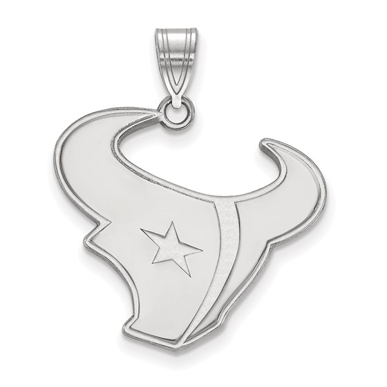 Sterling Silver Houston Texans Large Pendant Sterling Silver Houston Texans Large Pendant