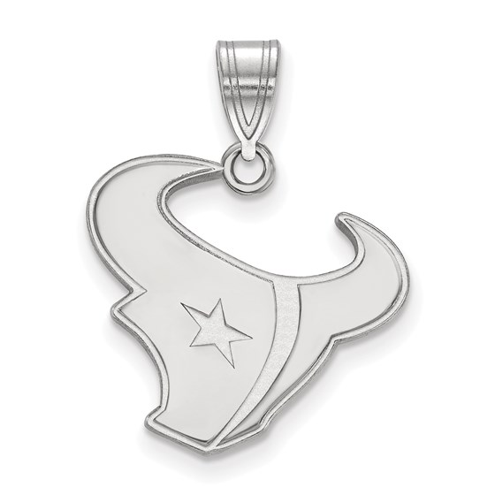 Sterling Silver Houston Texans Medium Pendant Sterling Silver Houston Texans Medium Pendant
