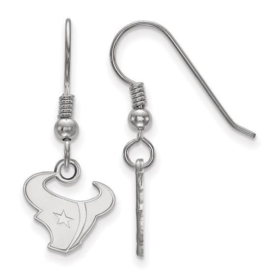 Sterling Silver Houston Texans XS Dangle Earring Wire Sterling Silver Houston Texans XS Dangle Earring Wire