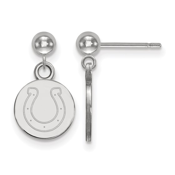 Sterling Silver Indianapolis Colts Dangle Ball Earrings Sterling Silver Indianapolis Colts Dangle Ball Earrings
