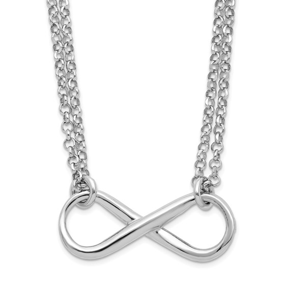Sterling Silver Infinity Symbol Necklace - 18 in. Sterling Silver Infinity Symbol Necklace - 18 in.