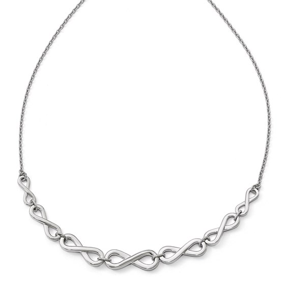 Sterling Silver Infinity with 2in ext. Necklace - 16 in.
