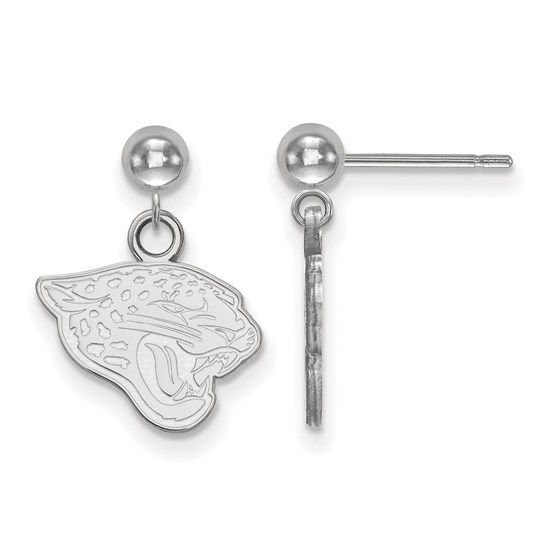 Sterling Silver Jacksonville Jaguars Dangle Ball Earrings Sterling Silver Jacksonville Jaguars Dangle Ball Earrings