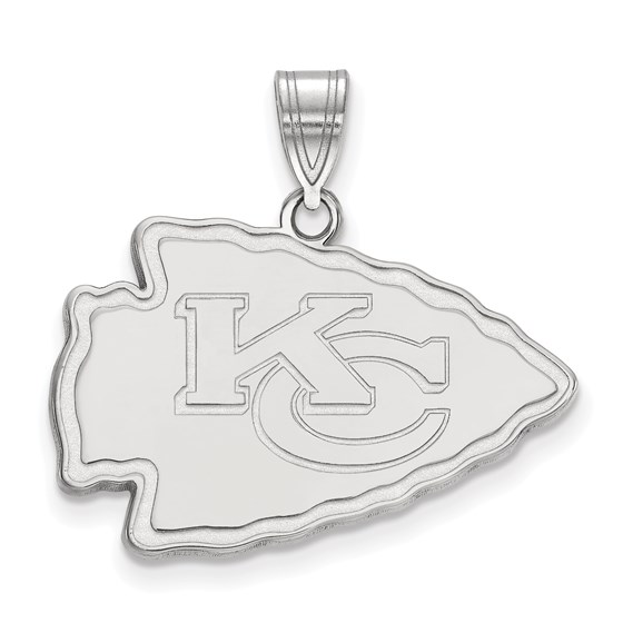 Sterling Silver Kansas City Chiefs Large Pendant Sterling Silver Kansas City Chiefs Large Pendant