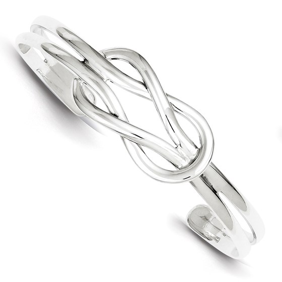 Sterling Silver Knot Design Cuff Bangle Sterling Silver Knot Design Cuff Bangle
