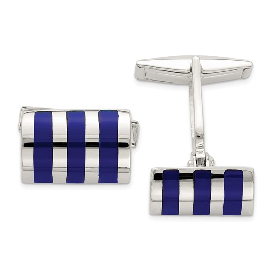 Sterling Silver Lapis Cuff Links Sterling Silver Lapis Cuff Links