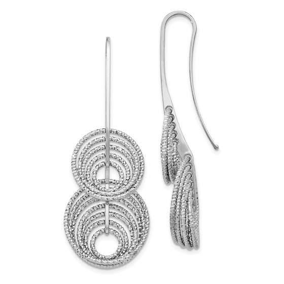 Sterling Silver Laser-cut Dangle Earrings - 48 mm Sterling Silver Laser-cut Dangle Earrings - 48 mm