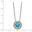 Sterling Silver Light Swiss Blue Topaz Round Necklace - 18 in.