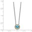 Sterling Silver Light Swiss Blue Topaz Slide - 18 in.