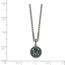 Sterling Silver London Blue Topaz Necklace - 18 in.