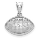 Sterling Silver Los Angeles Chargers Football with Logo Pendant