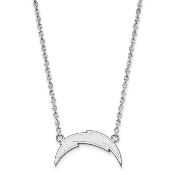 Sterling Silver Los Angeles Chargers Large Pendant Necklace Sterling Silver Los Angeles Chargers Large Pendant Necklace