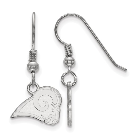 Sterling Silver Los Angeles Rams XS Dangle Earring Wire Sterling Silver Los Angeles Rams XS Dangle Earring Wire