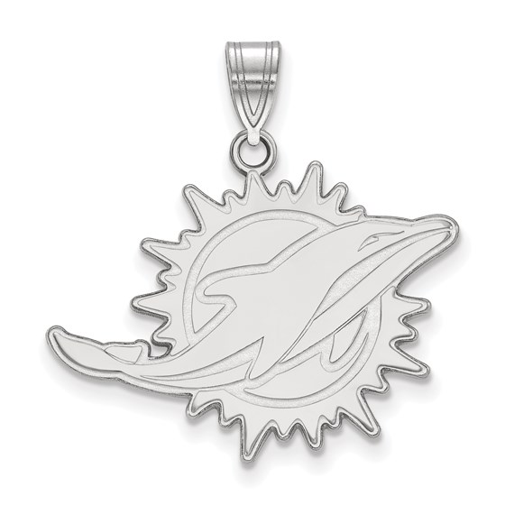 Sterling Silver Miami Dolphins Large Pendant Sterling Silver Miami Dolphins Large Pendant