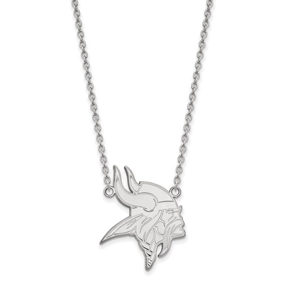 Sterling Silver Minnesota Vikings Large Pendant Necklace Sterling Silver Minnesota Vikings Large Pendant Necklace