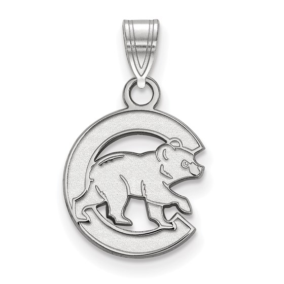 Sterling Silver MLB Chicago Cubs 18 mm Small Pendant Sterling Silver MLB Chicago Cubs 18 mm Small Pendant