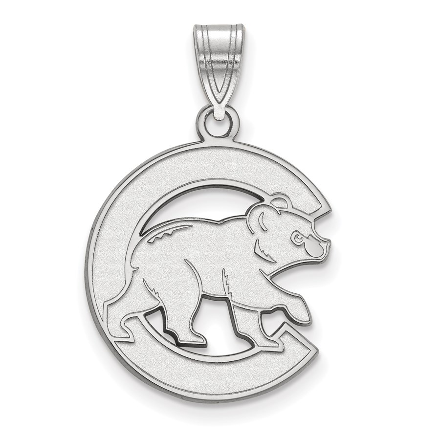 Sterling Silver MLB Chicago Cubs 25 mm Large Pendant
