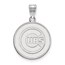 Sterling Silver MLB Chicago Cubs Large Pendant