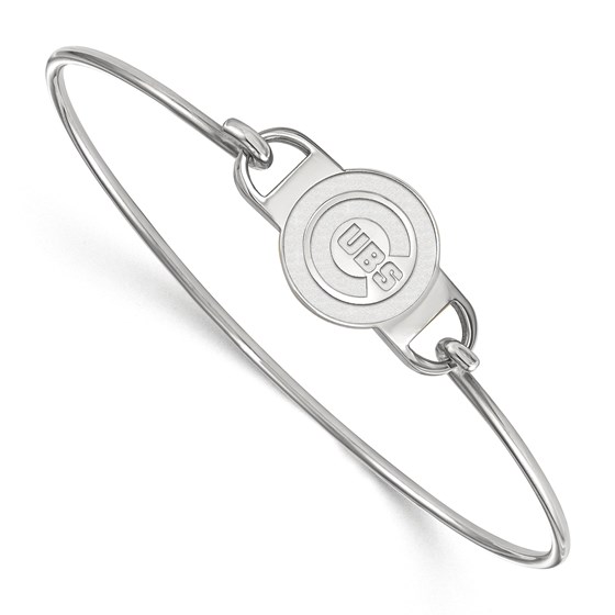Sterling Silver MLB Chicago Cubs Wire Bangle Sterling Silver MLB Chicago Cubs Wire Bangle