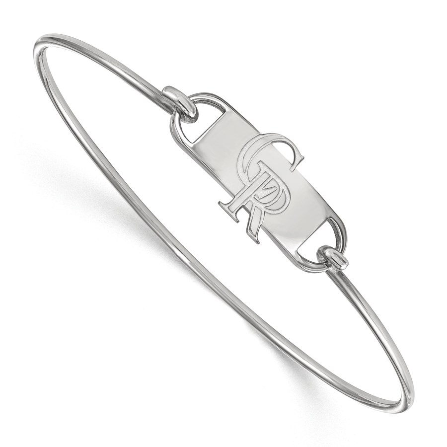 Sterling Silver MLB Colorado Rockies Wire Bangle