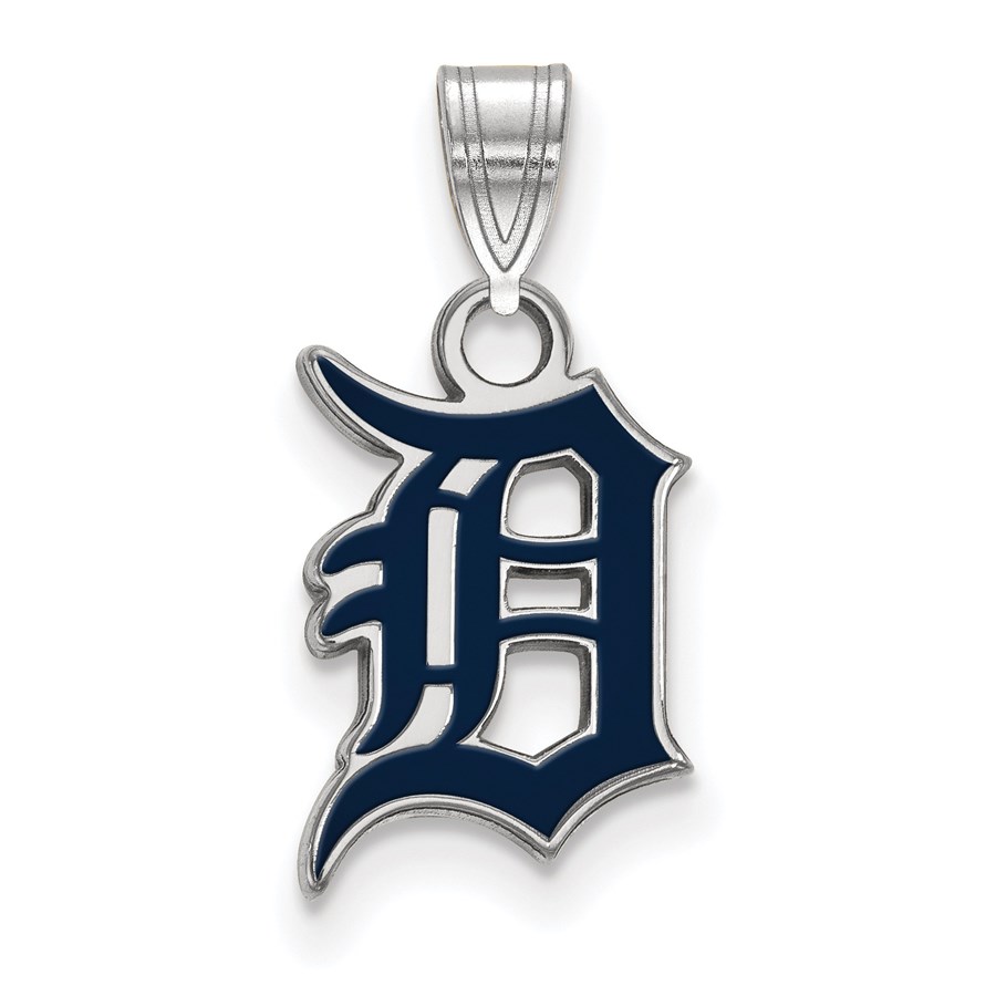 Sterling Silver MLB Detroit Tigers 19 mm Pendant