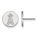 Sterling Silver MLB Los Angeles Angels Small Disc Earrings