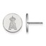 Sterling Silver MLB Los Angeles Angels Small Disc Earrings