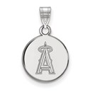 Sterling Silver MLB Los Angeles Angels Small Disc Pendant