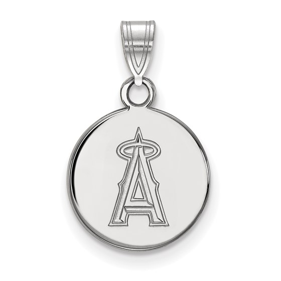 Sterling Silver MLB Los Angeles Angels Small Disc Pendant Sterling Silver MLB Los Angeles Angels Small Disc Pendant