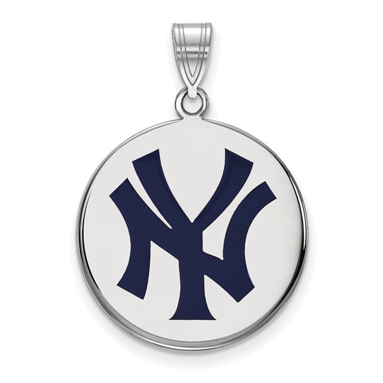 Sterling Silver MLB New York Yankees Disc Pendant Sterling Silver MLB New York Yankees Disc Pendant