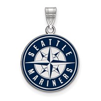 Sterling Silver MLB Seattle Mariners Pendant