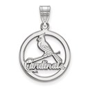 Sterling Silver MLB St. Louis Cardinals Circle Pendant