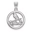Sterling Silver MLB St. Louis Cardinals Circle Pendant