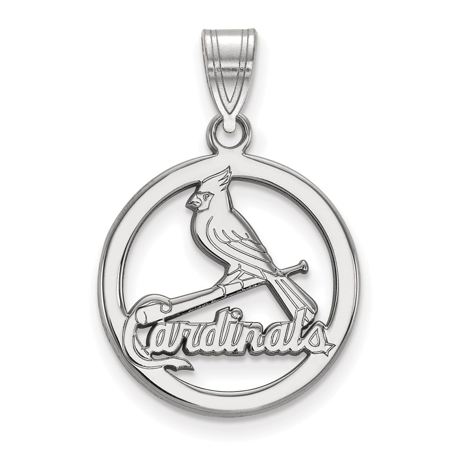 Sterling Silver MLB St. Louis Cardinals Circle Pendant