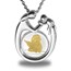 Sterling Silver Mother & Child Angel Gilded Necklace